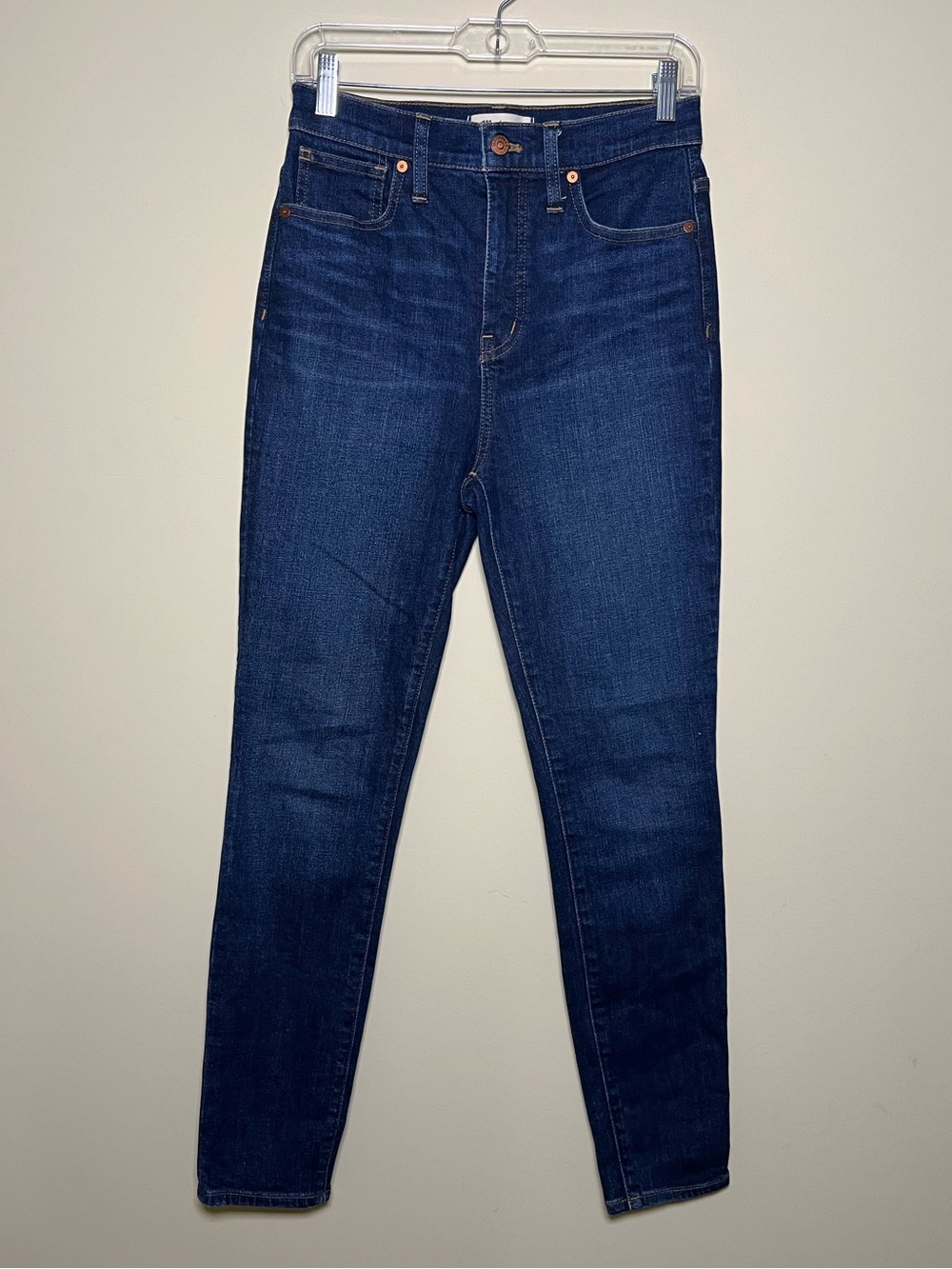 Madewell 11” High Rise Skinny Jeans Dark Wash Denim Women’s Size 26